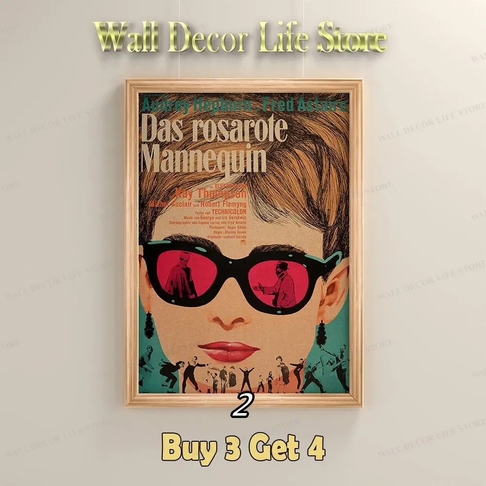 

29 Designs Audrey Hepburn Kraftpaper Poster Alternative Abstract Art Painting Funny Wall Sticker