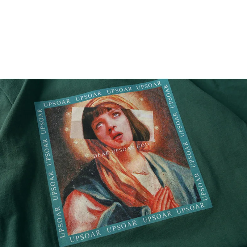 Футболка мужская с принтом Девы Марии забавная тенниска короткими рукавами