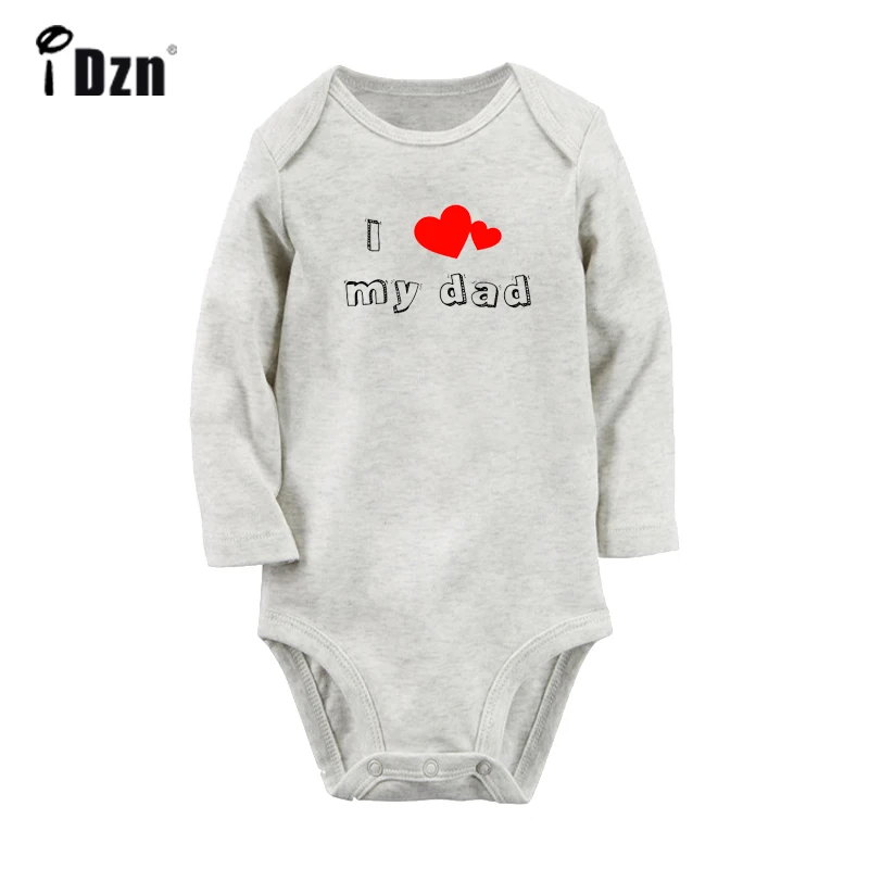 Дизайнерский комбинезон для новорожденных с надписью I love my mom dad sister brother длинными