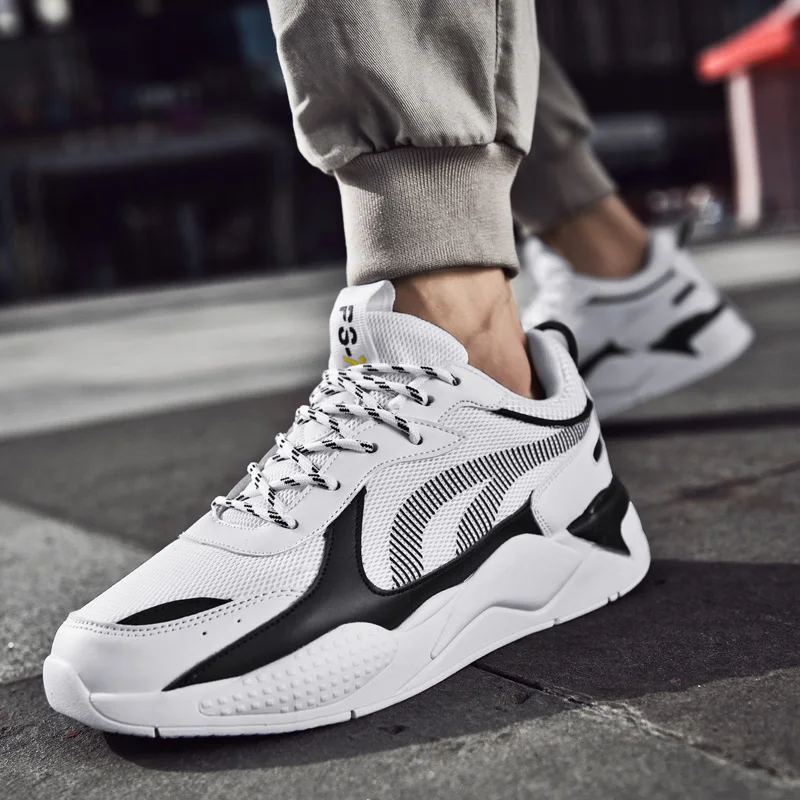 

Zapatos Casuales Para Hombre Men's Sneakers Solid White Fashion Knitting Casual Shoes Men Sport For 39 S Mens Trainers