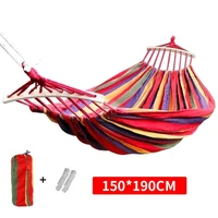 190x150cm hanging hammock with spreader bar doublesingle adult strong swing chair travel camping sleeping bed outdoor furniture