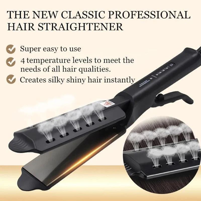 

Top Luxury Best Hot Sale Hair Straightener Tourmaline Steam Ceramic Vapour Release Hair Styling Tool NShopping