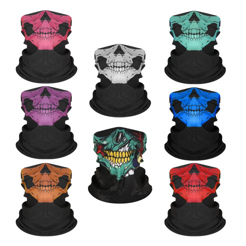 Спорт на открытом воздухе шарф маска мотоциклетный шейный теплый череп для лица