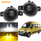 Противотуманные фары в сборе для Renault Master 3III 2010-2015, автомобильный передний бампер, светодиодные линзы, противотуманные фары, дневные ходовые огни, 30 Вт, 8000 лм, 12 В
