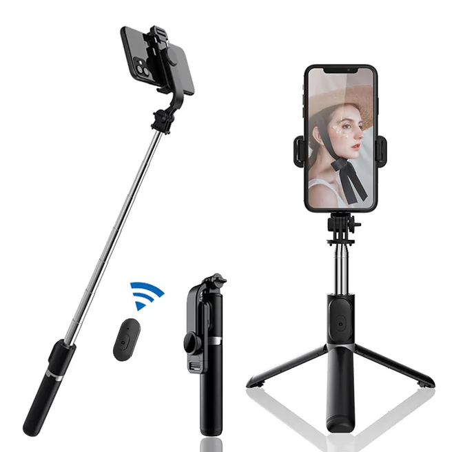 Portable Selfie Stick Tripod for Huawei Phone ios Stand Holder Wireless Remote Extendable 360 Degree Rotation tripode para movil