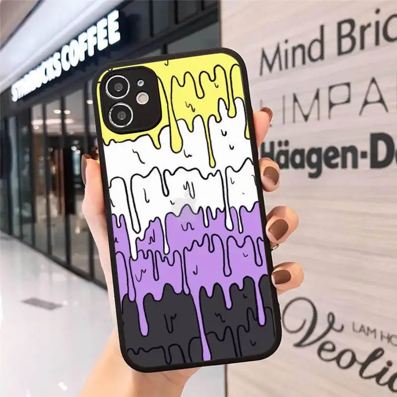 

Pastel Kawaii Melting Phone Case For iphone 12 11 8 7 plus mini x xs xr pro max matte transparent cover