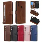 Кожаный чехол-книжка на молнии для телефона Xiaomi Mi 9 Poco F3 M3 X3 NFC Redmi Note 7 8 Pro 10 lite 8T 9C 9A 8A 9s, чехол для телефона