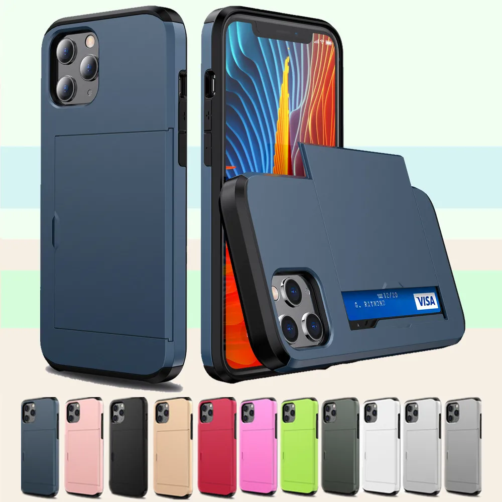 Чехол для iPhone 12 Pro Max XS XR X гибридный жесткий чехол бумажник карт 11 6 7 1