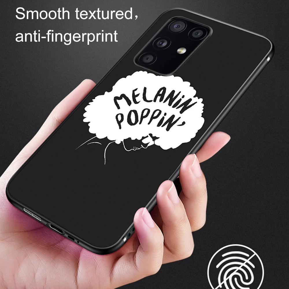 

Girl Melanin Poppin For Samsung Galaxy S21 A51 S10 S20 S9 S8 Plus Ultra S10e A50 A71 A70 A20E NOTE 20 10 9 8 Plus Soft TPU Case