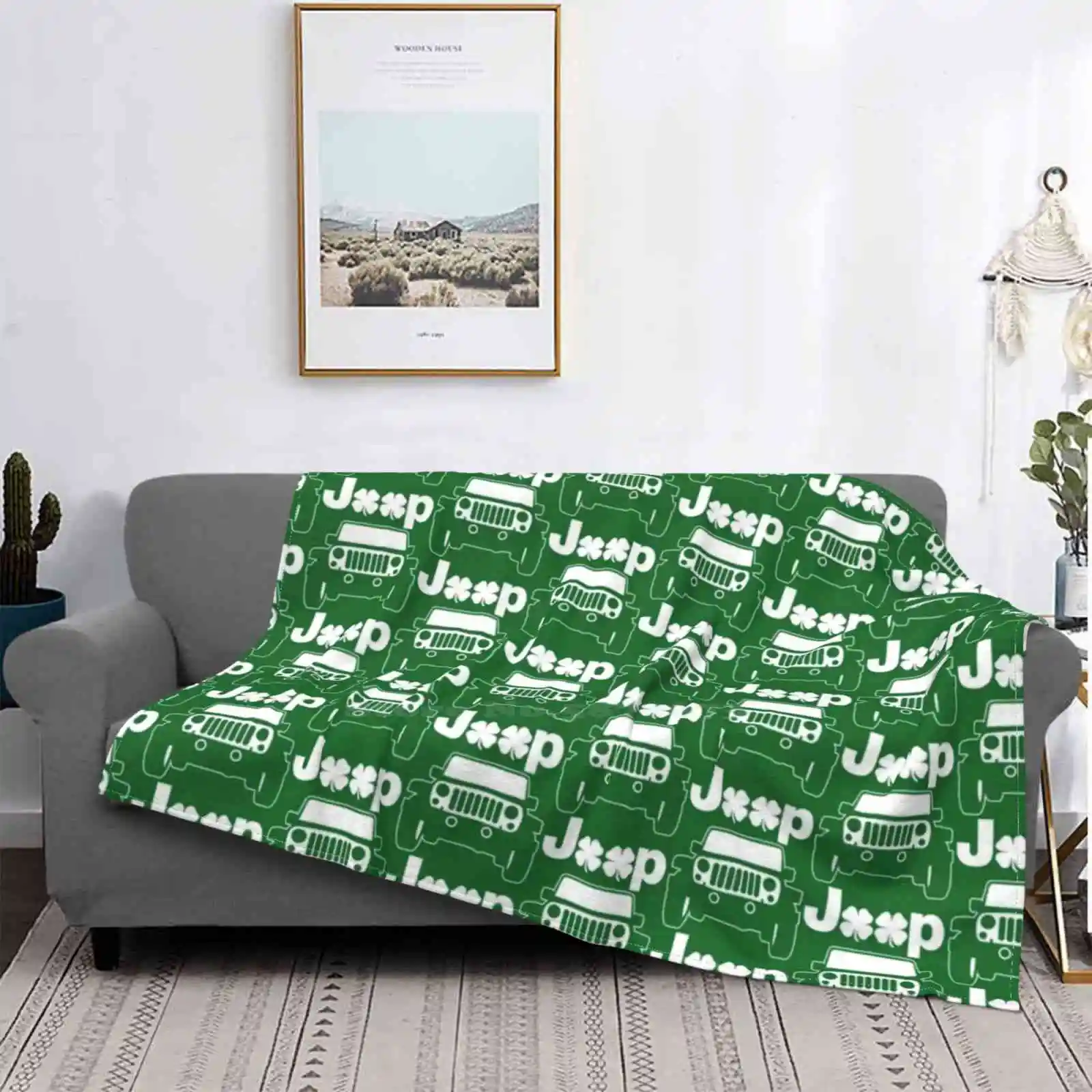 

Shamrock 'S Day Drivers Gift Fashion Soft Warm Throw Blanket Ancestors Blessing Charms Clover Dublin Faith Fortune Green