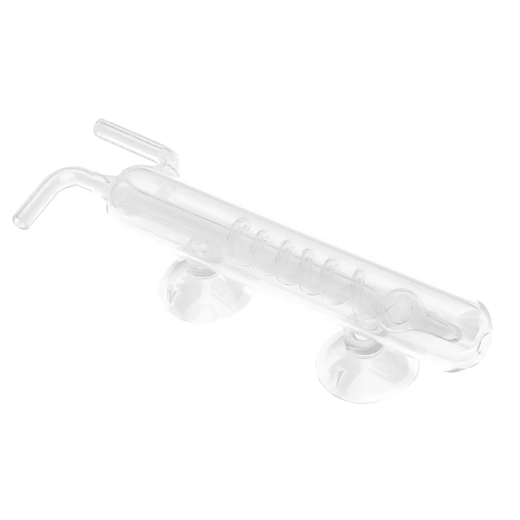 Прозрачный спиральный Стеклянный Аквариум CO2 диффузор/пузырьковый счетчик с