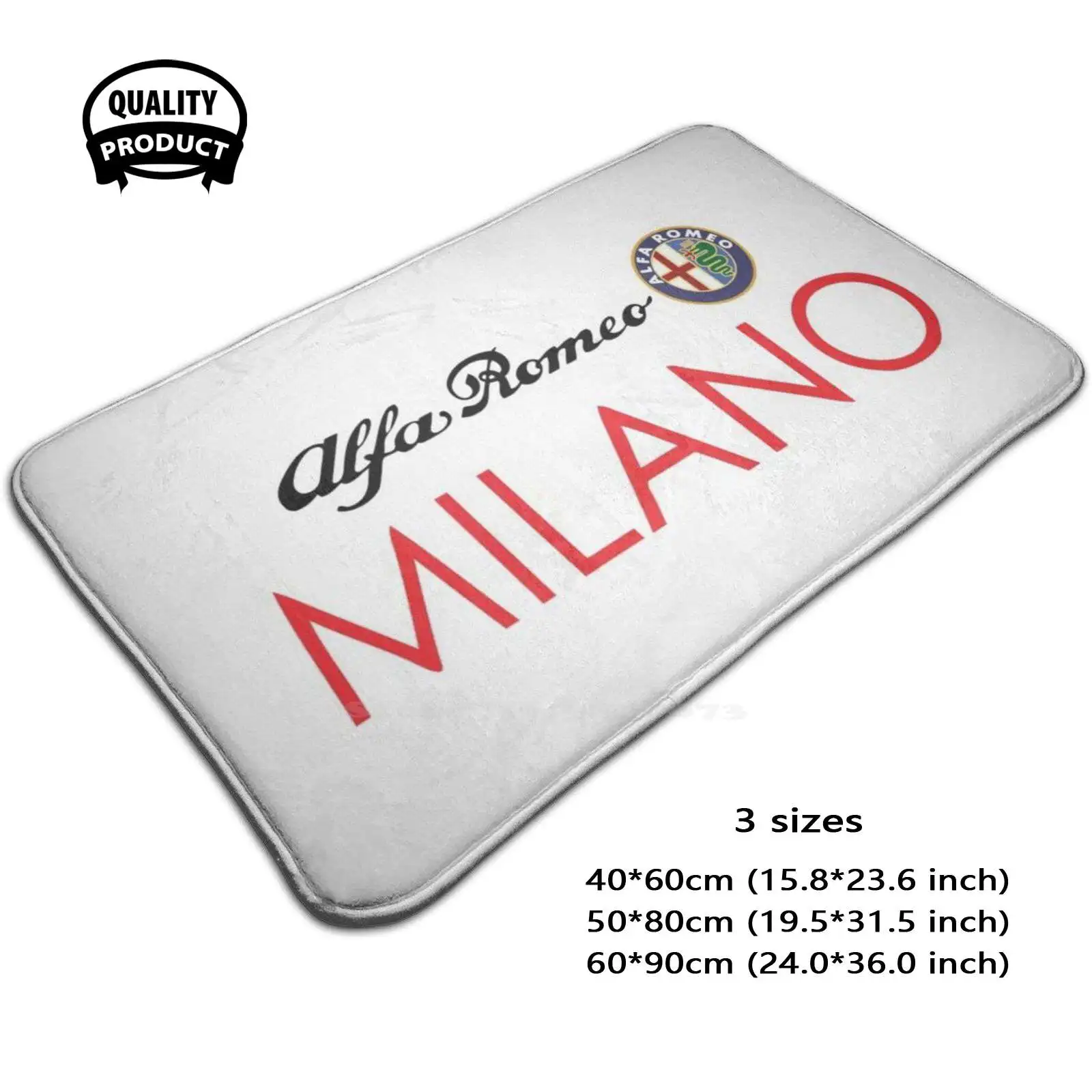 Альфа-Ромео мягкий дом семейный Противоскользящий коврик ковер альфа-Ромео