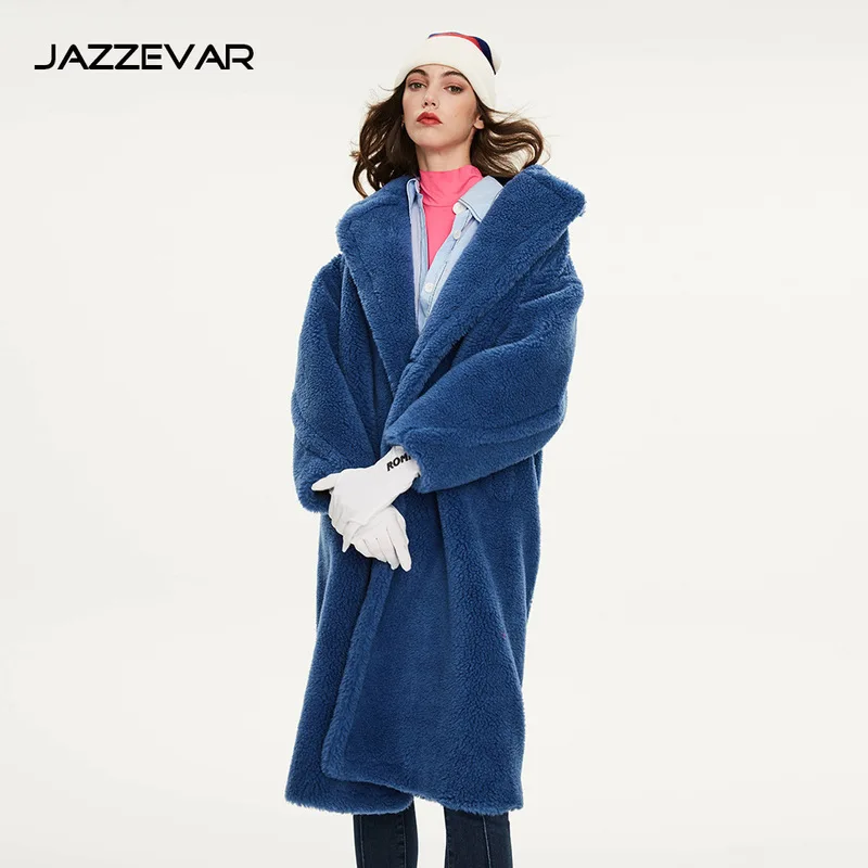 Женское пальто из искусственного меха длинное с мишкой Тедди женская одежда