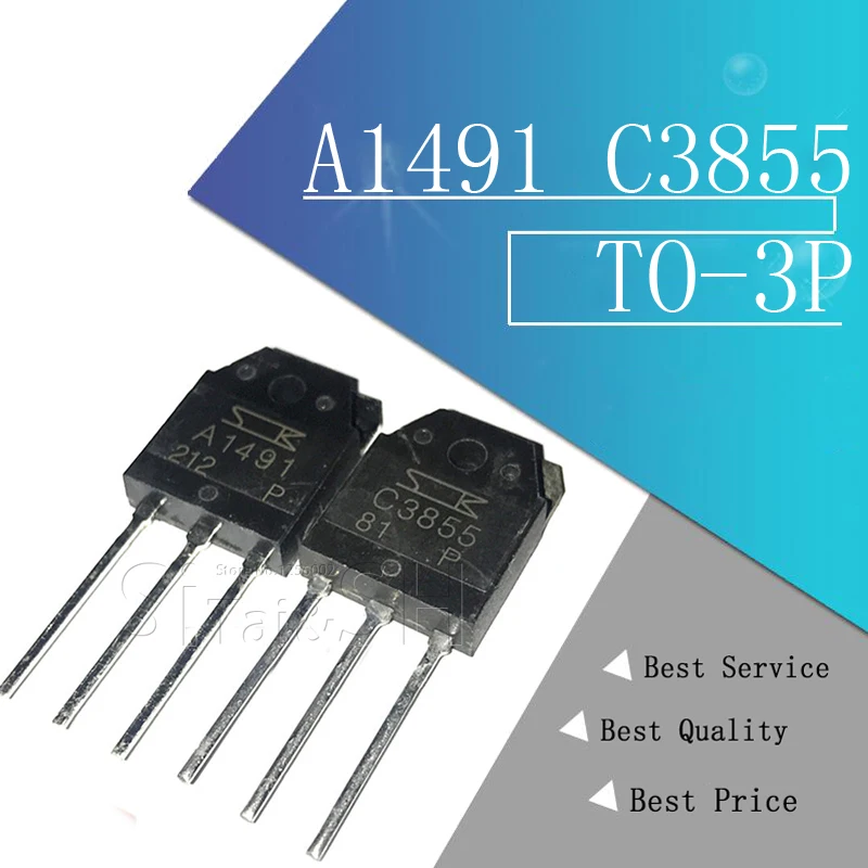 2 шт. A1491 C3855 (1 = 2SA1491 1 2SC3855) звеньевая фотосхема 200 в 10 А интегральная схема|integrated