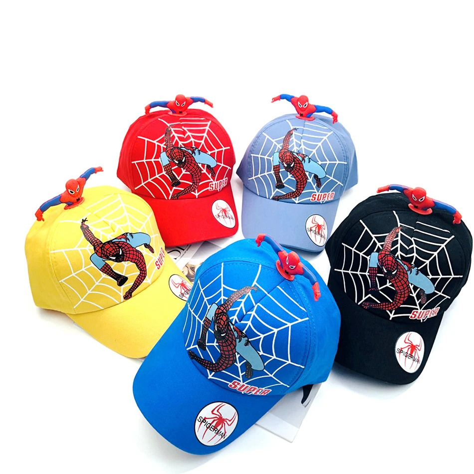 

Marvel Superheros Baseball Cap Captain America Spiderman Anime Cartoon Hat kids Boy Girl Caps Gifts Adjustable for 2-8Years