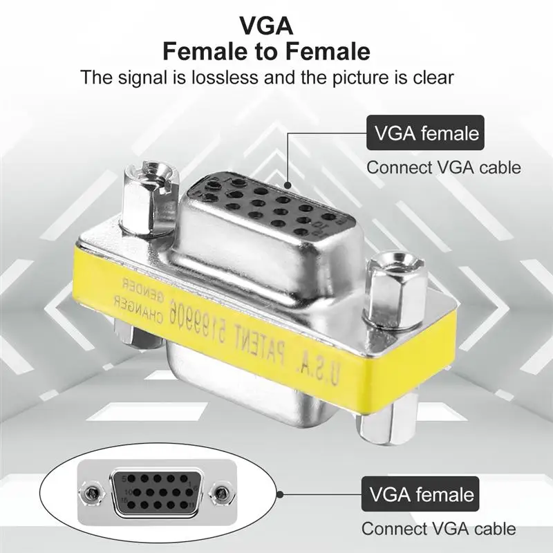 10 шт. VGA / SVGA 15pin адаптер для смены пола женский соединитель расширителя кабеля
