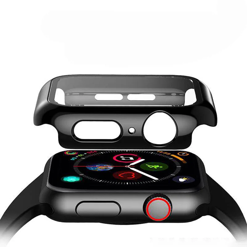 Стеклянный бампер для apple watch series 5 4 3 2 чехол iwatch с закаленным стеклом фоторемешок
