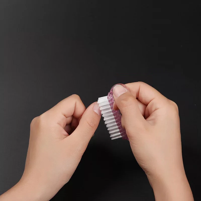 2 шт. \ Набор для дизайна ногтей пластиковая щетка очистки пальцев Уход за ногтями