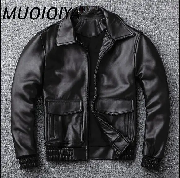 

Бесплатная доставка, распродажа 2019, Новая повседневная кожаная куртка, мужское теплое пальто из натуральной кожи, качественная куртка из ов...