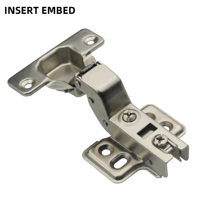 Insert Embed Door hydraulic hinge Damper Buffer Soft Close Cold rolled steel hydraulic hinges for kitchen Furniture Hardware - Цвет: Insert Embed