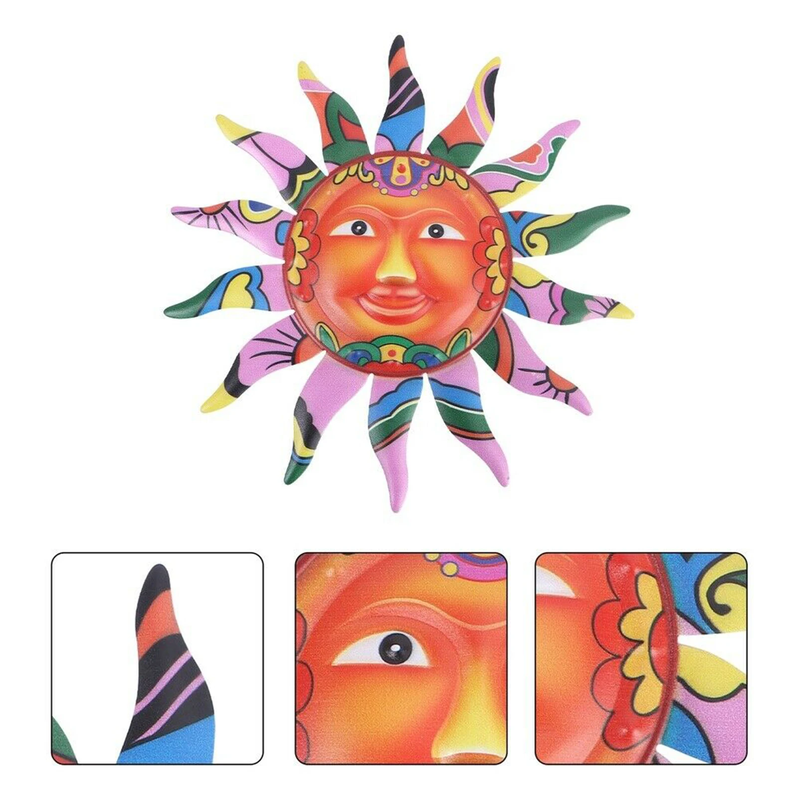 

Настенное украшение, железное украшение в форме мультяшного солнца, художественный декор, декоративные инструменты для гостиной, спальни, ...