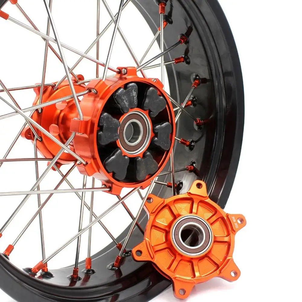 Колесные диски KKE 3 5/4 25 Cush Drive Supermoto для 690 ENDURO R 2008 2019 SMC 2007 2011 оранжевая ступица