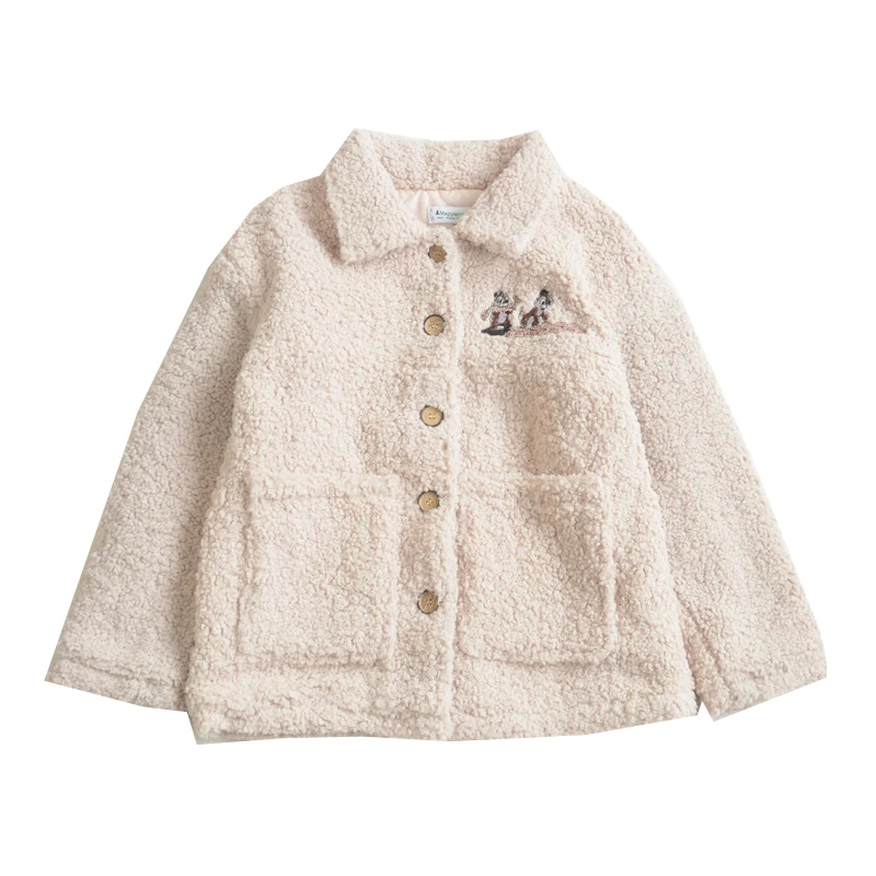 Женское теплое пальто из шкуры ягненка хлопковое в стиле преппи модное высокого