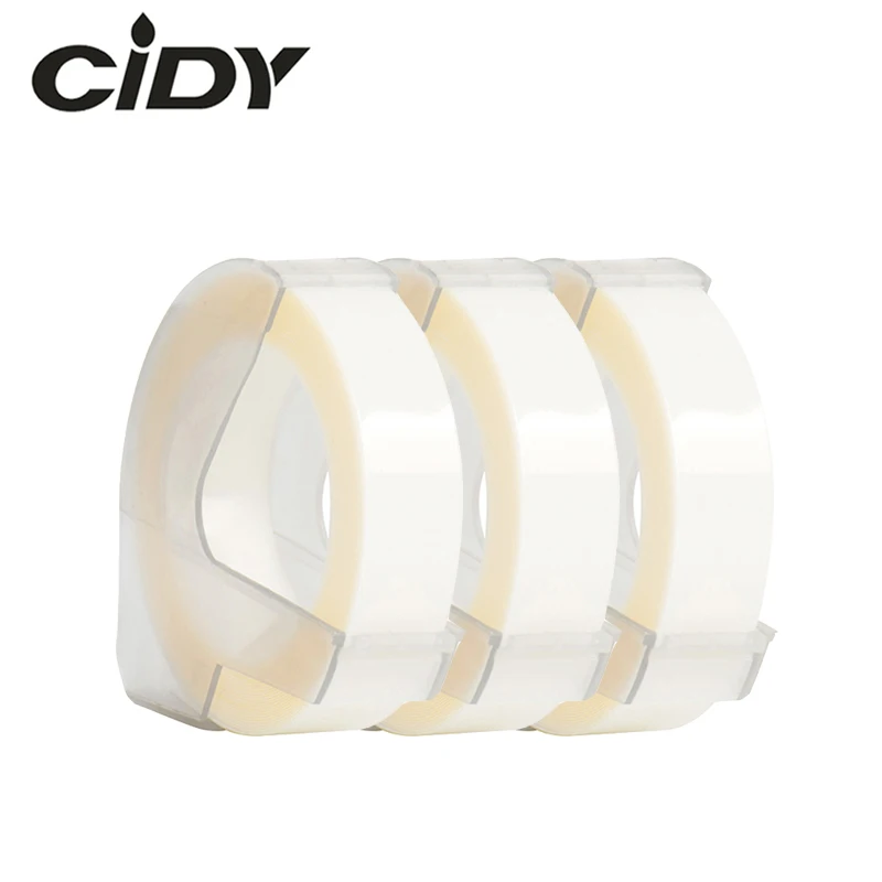 CIDY 3 рулона 9 мм * м прозрачный цвет Dymo 3D пластиковая фотография для изготовления