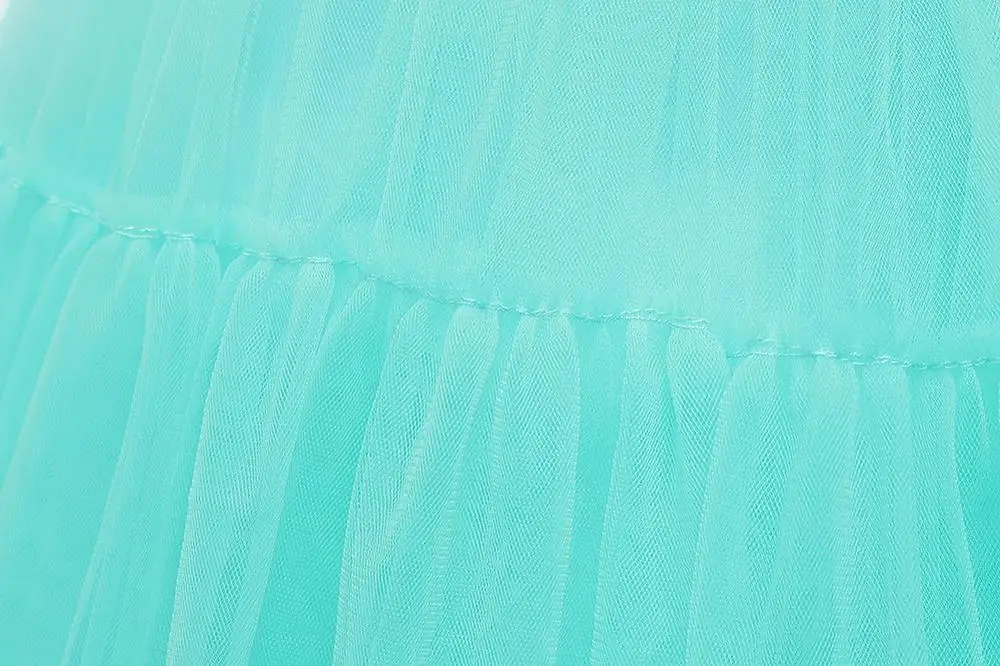 Рождественское платье для девочек зеленое кружевное принцессы с цветочным