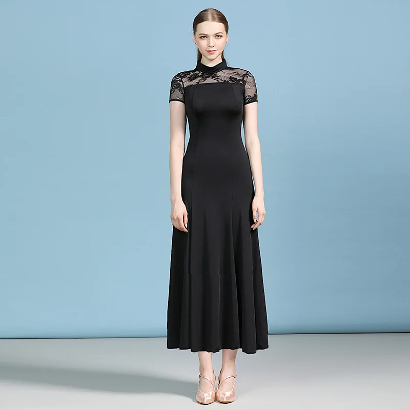 Красное Бальное танцевальное платье для женщин с длинными рукавами танцы Вальс