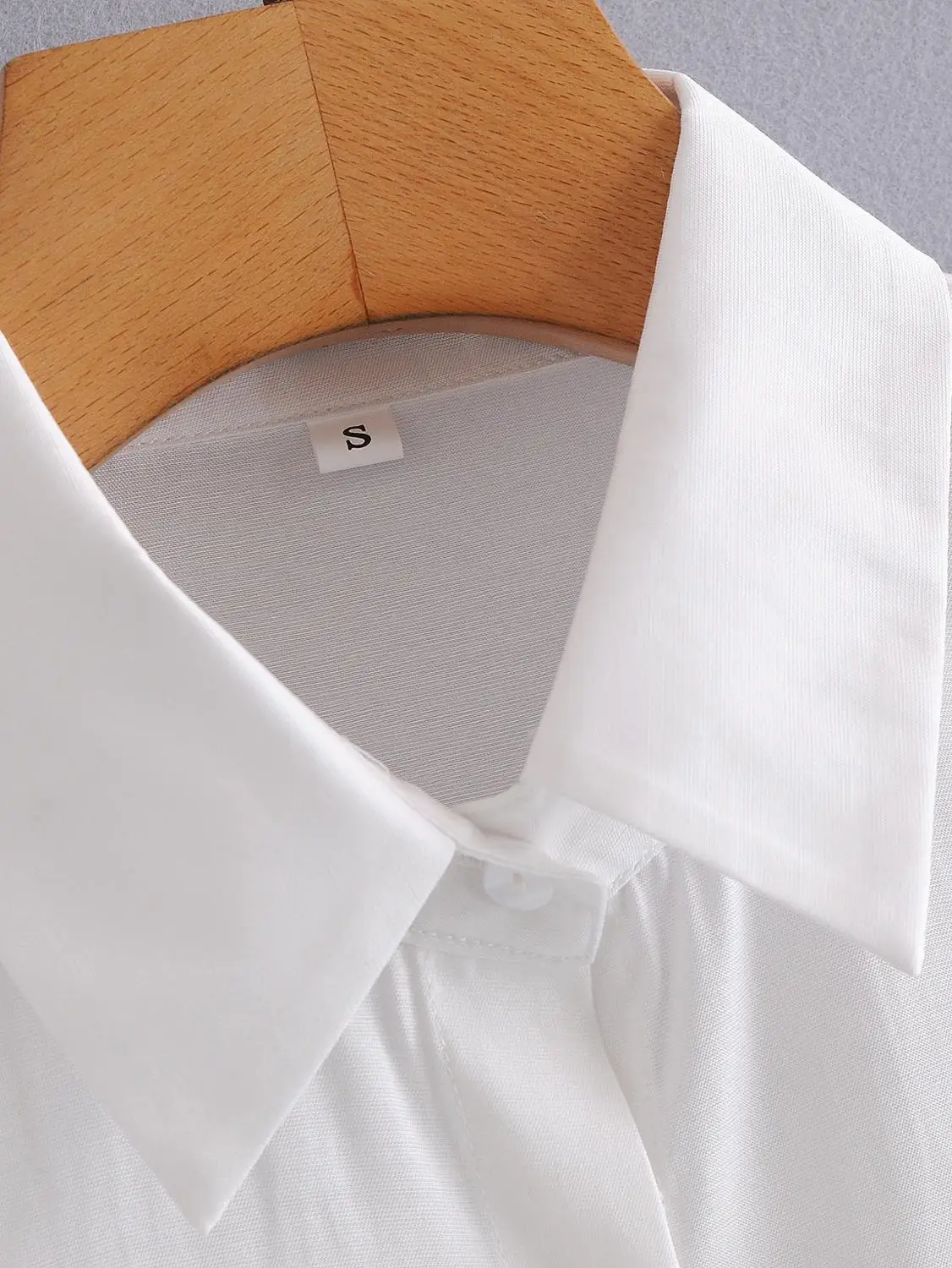 

2020 women's shirt pure white bottoming lapel long sleeve office casual party elegant temperament fashion cotton women's top