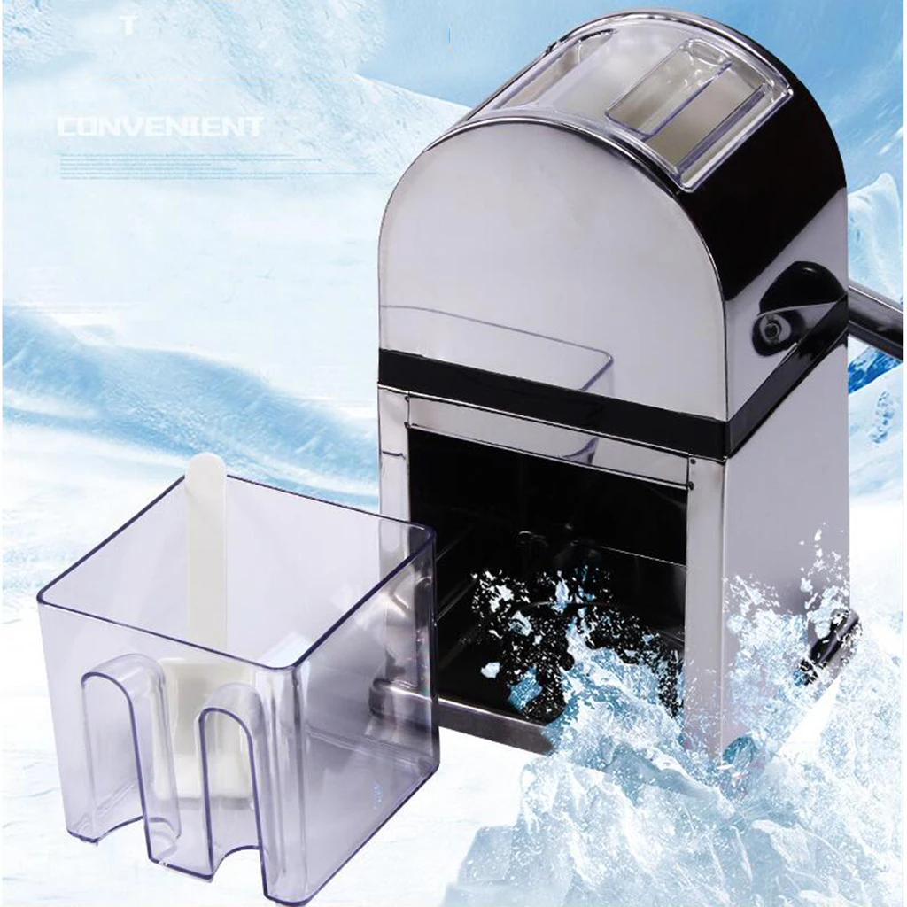 

Портативная ручная Бритва для льда, мини-бритва для льда с ручным приводом, лезвия из нержавеющей стали, быстрое измельчение для дома, офиса,...