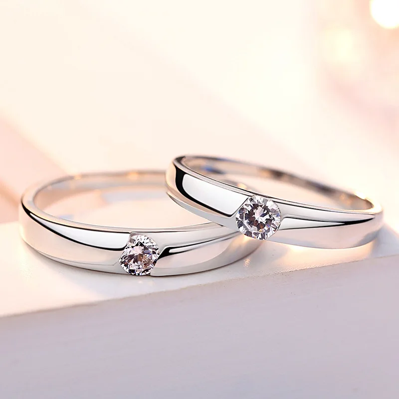 Роскошные женские и мужские мужское кольцо из чистого стерлингового серебра 925