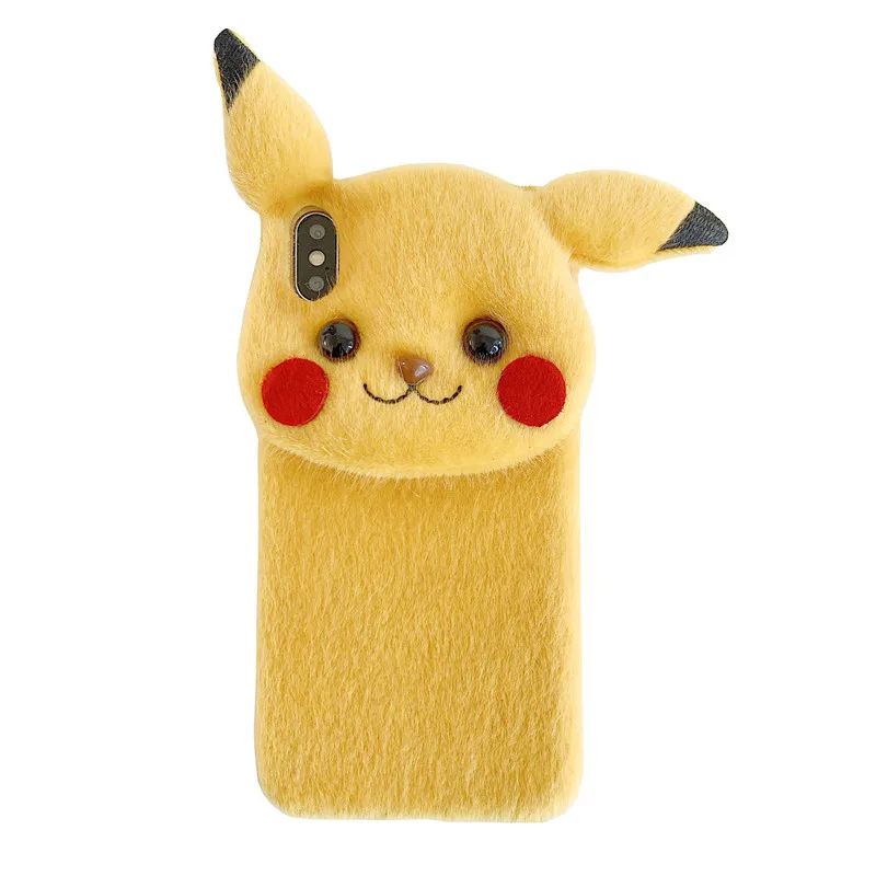 Pokemon Plush Case for IPhone 11/XR/6/7/8plus/6splus/XSmax/11promax/11 Cute Net Red Women Creativity Pikachu Phone Cases Toys | Дом и сад