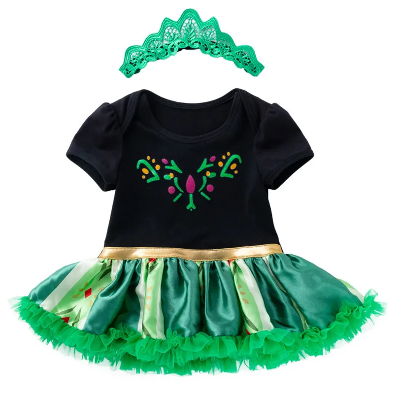 Платья для новорожденных девочек летнее платье пачка + повязка на голову одежда