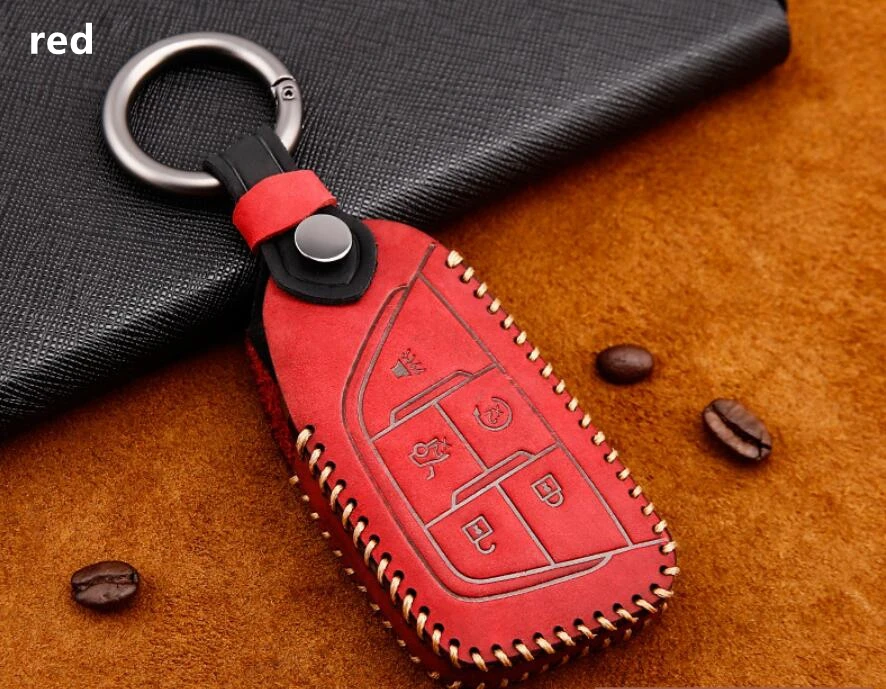 Чехол для ключей ручной работы из натуральной кожи Cadillac CT5 2020 | Автомобили и