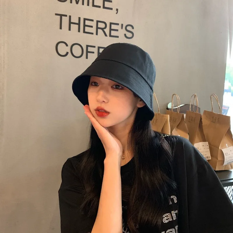 Панама женская однотонная в Корейском стиле от солнца для рыбаков путешествий