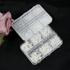 1 коробка 2,534 мм полукруглая жемчужина стразы с плоской задней стороной белый жемчужный цвет бриллиантовые камни для ногтей 3D Рукоделие