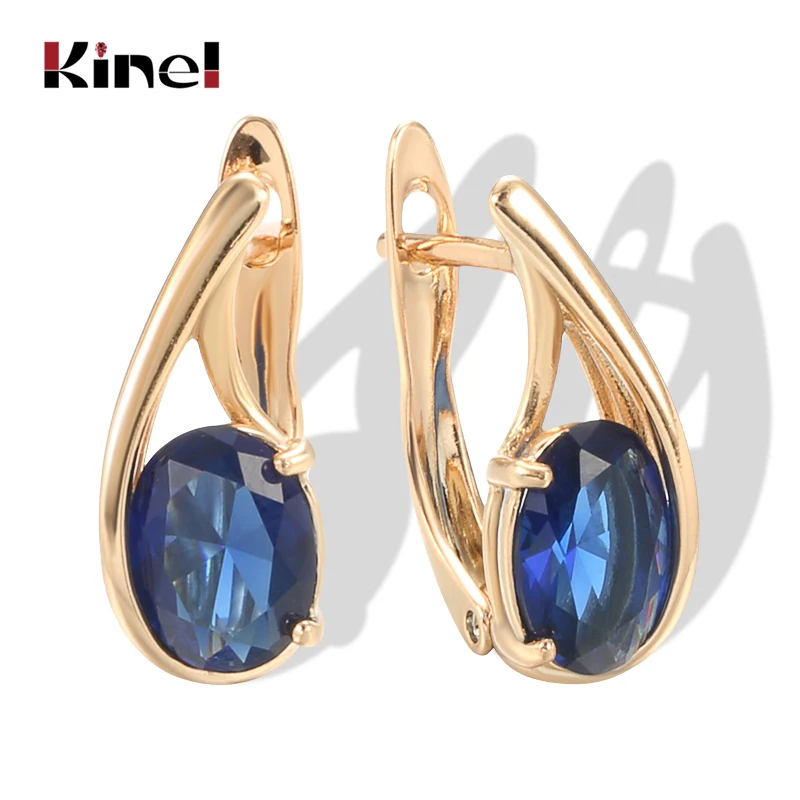 Роскошные свадебные женские серьги Kinel Изящные Ювелирные изделия из розового