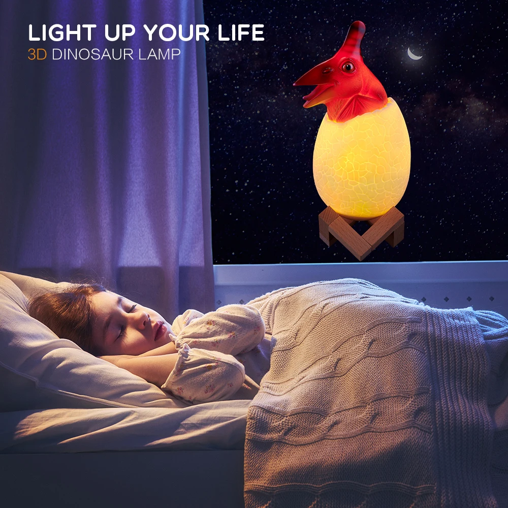 16 Цвет Птерозавр светильник ПЭТ ночной Светильник яйцо динозавра дистанционного
