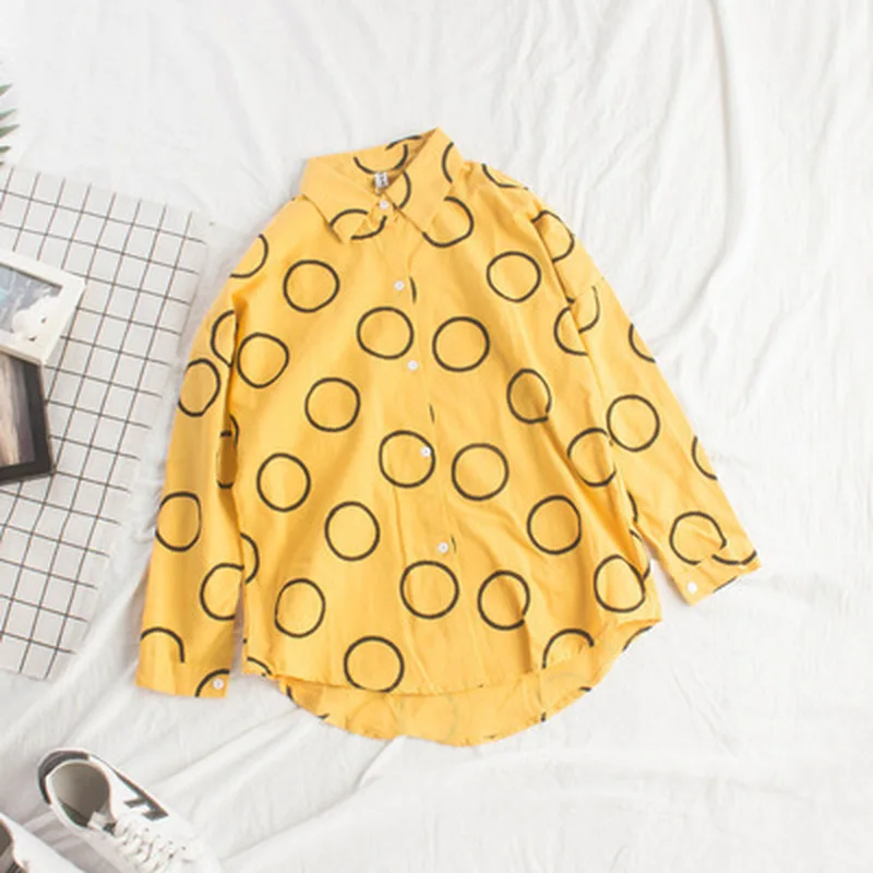 

Spring Autumn Women Korean Long Sleeve Office Blouse 2020 New Kawaii Striped Blouses Female Harajuku Weather Embroidery Shirts