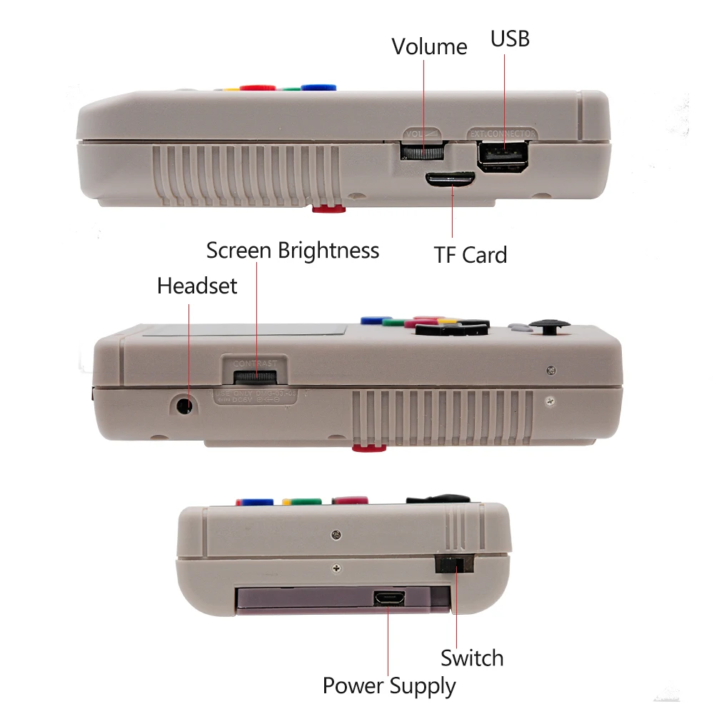 Ретро игровая консоль LCL-Pi Boy для Game Raspberry Pi 3A + портативная ручная Игровая