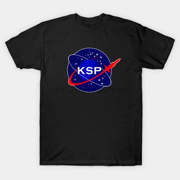 Мужская футболка с логотипом KSP космическая программа принтом футболки топы |