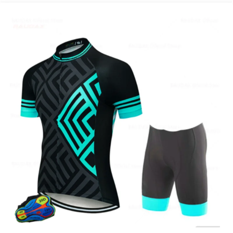 

2021 Clothes Mens Short Maillot Culotte Black Cycling Jersey 20D Bib Set MTB Uniform Bike Clothing Quick Dry Bicycle Wear