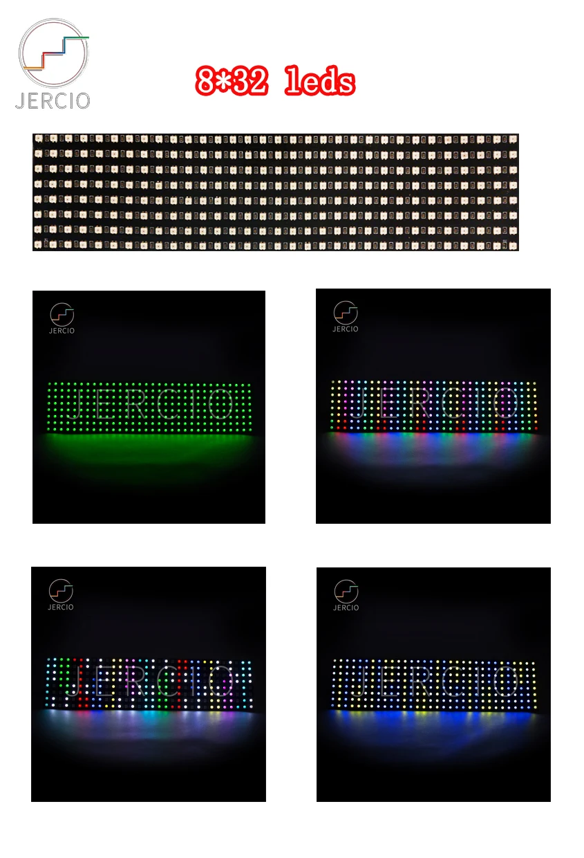 JERCIO WS2812B 8x8 пикселей модуль панели управления пикселей экран Neopixel матрица WS2812 индивидуально адресуемый IC чип DC5V пользовательский дом