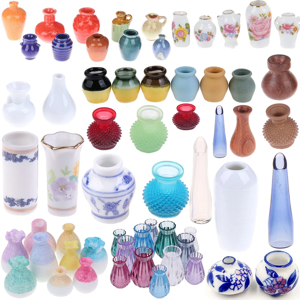 Милый Винтажный фарфоровый цветочный горшок баночка для вазы масштаб 1:12