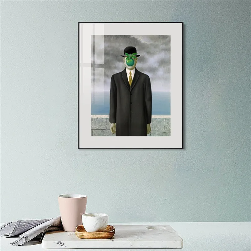 Сын человека Рене Магритт художественная настенная живопись принты и плакаты
