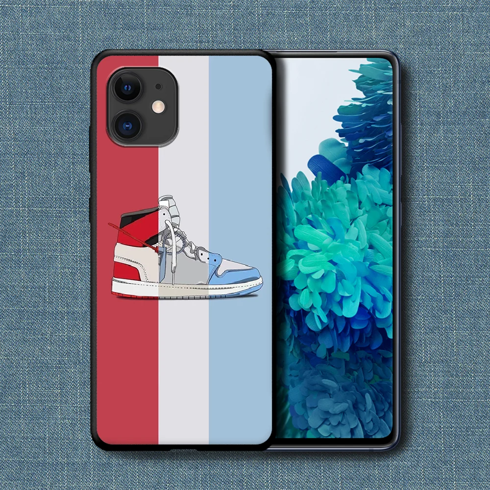 

Trend Brand Shoe Sneakers Phone Case For iPhone 4 4s 5 5S SE 5C 6 6S 7 8 Plus X XS XR 11 12 Mini Pro Max 2020 black Prime 3D