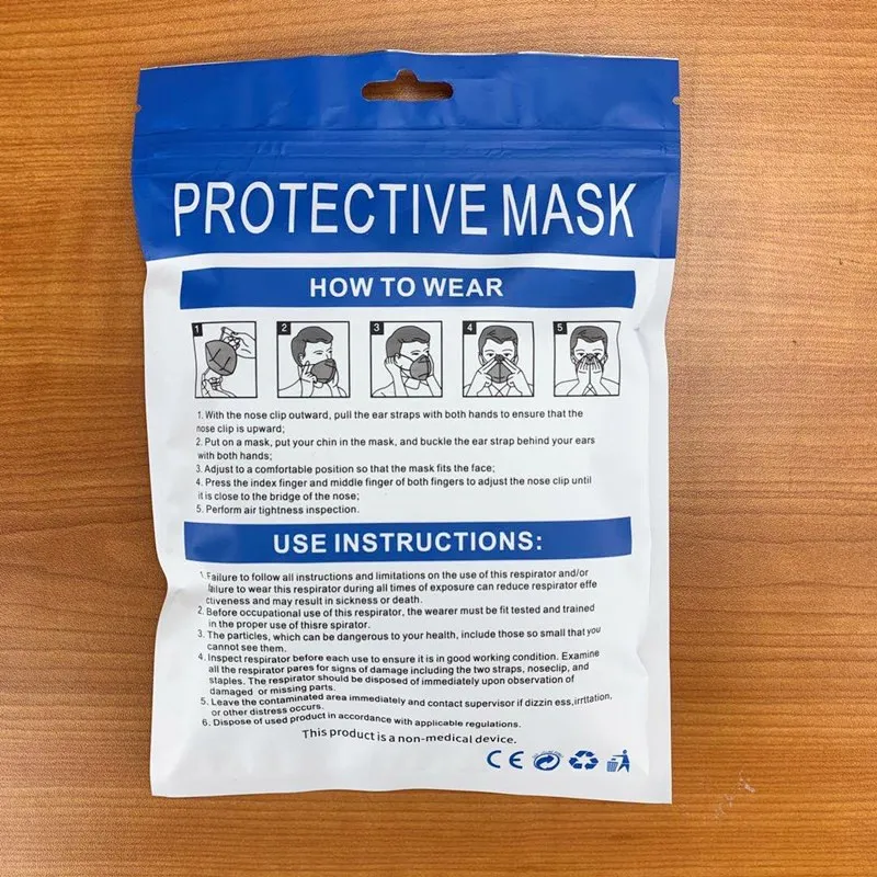 

10-200pcs Adult Masks FFP2 CE Certified Box of Masks Fat Fabric Multi-layer Dust Particles High Effeciency Mist-proof Health Pro