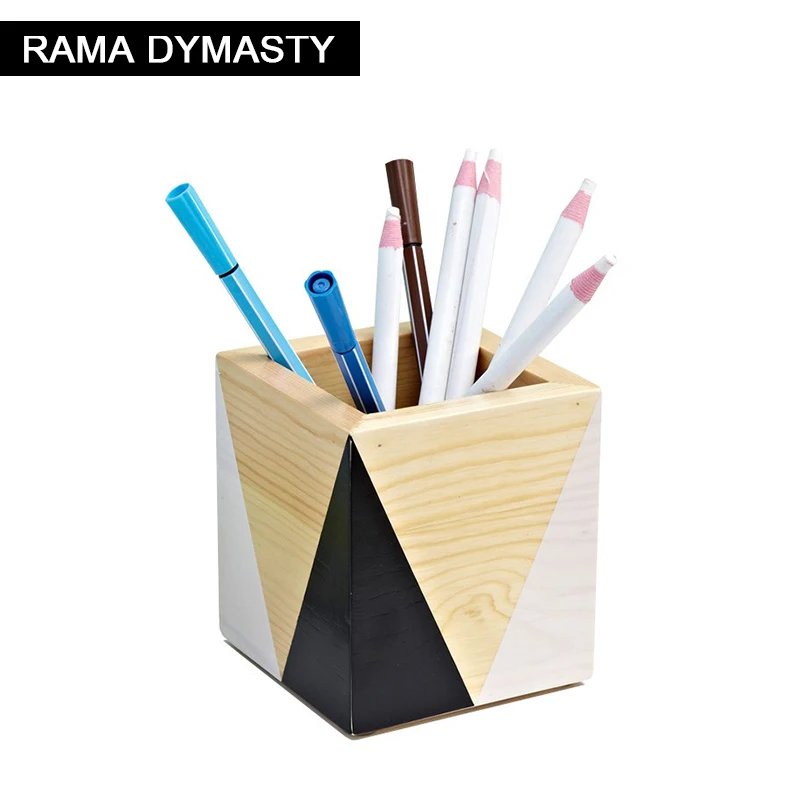 Домашнее украшение для хранения деревянный держатель ручки ваза карандаш горшок